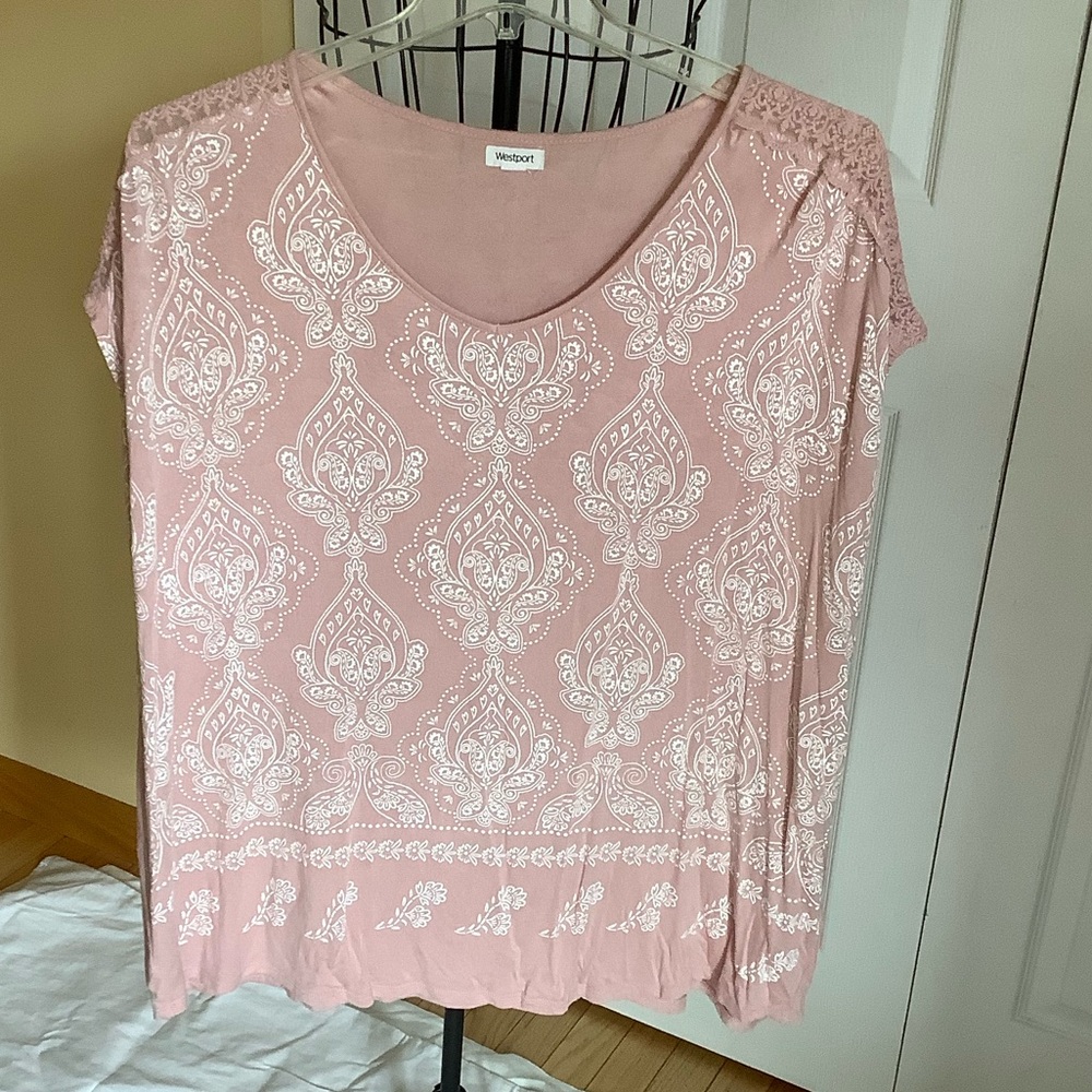 Westport Pink and White Women's Blouse